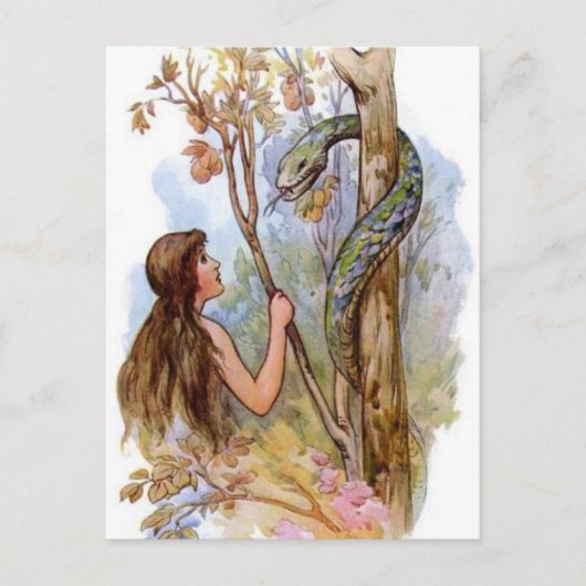 エバとヘビ ポストカード (正面)