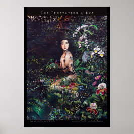エバの誘惑の水絵画色 ポスター