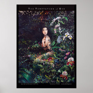 エバの誘惑の水絵画色 ポスター