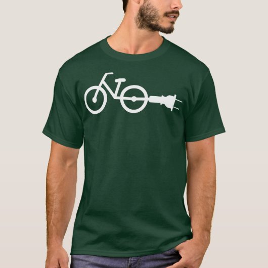 エバイク電動自転車おもしろいギフトノベルティ自転車 Tシャツ (正面)