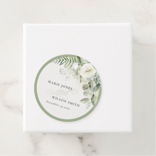 エバエレガントナのユーカリの緑の結婚葉 フェイバータグ (インサイチュ)