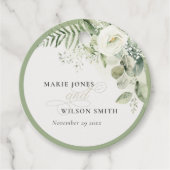 エバエレガントナのユーカリの緑の結婚葉 フェイバータグ (正面)