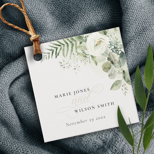 エバエレガントナのユーカリの緑の結婚葉 フェイバータグ