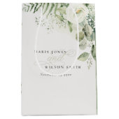 エバエレガントナのユーカリの緑の結婚葉 ミディアムペーパーバッグ (正面)