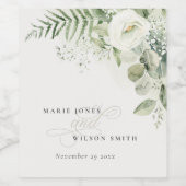 エバエレガントナのユーカリの緑の結婚葉 ワインラベル (シングルラベル)