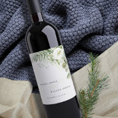 エバエレガントナのユーカリの緑の結婚葉 ワインラベル