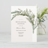 エバエレガントーグリーンウィンターウェディングリハーサルディナー 招待状 (スタンド正面)