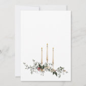 エバエレガントーグリーンウィンターブライダルシャワー 招待状 (裏面)