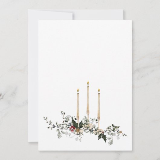 エバエレガントーグリーンウィンターブライダルシャワー 招待状 (裏面)