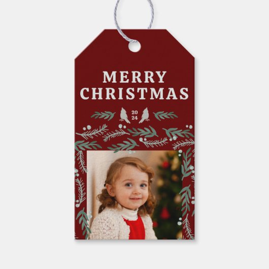 エバエレガントーグリーンガ縁どランド2枚 ギフトタグ (正面)