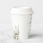 エバエレガントーグリーンパインコーン赤ちゃんシャワー紙 紙コップ (右)