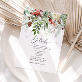 エバエレガントーグリーン冬の結婚式詳細 エンクロージャーカード