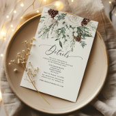 エバエレガントーグリーン冬の結婚式詳細 エンクロージャーカード