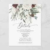 エバエレガントーグリーン冬の結婚式詳細 エンクロージャーカード (正面)