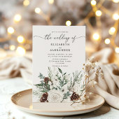 エバエレガントーグリーン冬の結婚式 招待状