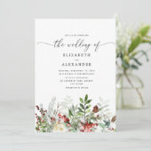 エバエレガントーグリーン冬の結婚式QRコード写真 招待状 (スタンド正面)