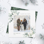 エバエレガントーグリーン&コットンフラワーフォトスクエア シーズンカード