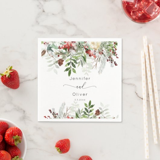 エバエレガントーグ結婚リスマス スタンダードカクテルナプキン (インサイチュ)