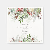 エバエレガントーグ結婚リスマス スタンダードカクテルナプキン (正面)