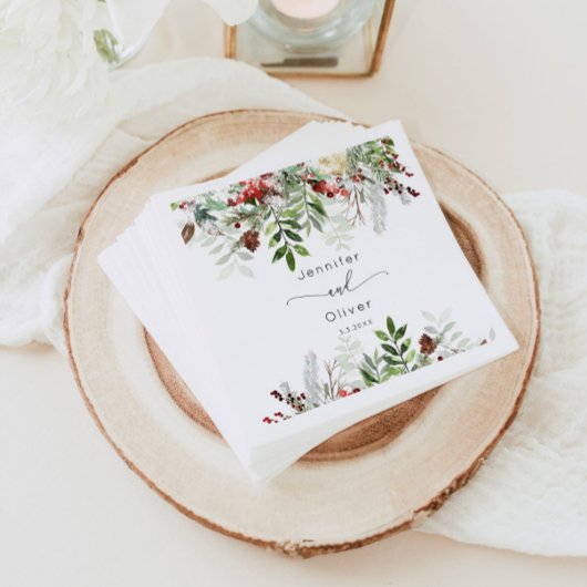 エバエレガントーグ結婚リスマス スタンダードカクテルナプキン