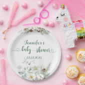 エバエレガントー男女兼用グリーンシャワー ペーパープレート (パーティー)