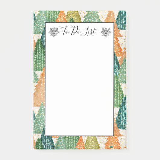 エバカラフルーグリーンクリスマスの森 ポストイット (正面)