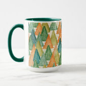 エバカラフルーグリーンクリスマスツリーの森 マグカップ (左)
