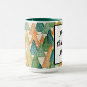 エバカラフルーグリーンクリスマスツリーの森 マグカップ (中央)