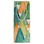 エバカラフルーグリーンクリスマスツリーの森 ワインギフトバッグ (裏面)