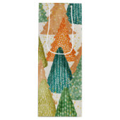 エバカラフルーグリーンクリスマスツリーの森 ワインギフトバッグ (正面)