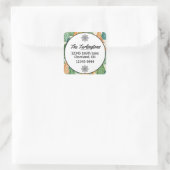 エバカラフルーグリーンクリスマス差出人住所 スクエアシール (バッグ)