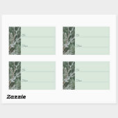 エバグリーン霜の降りたジュニパークリスマスギフトラベル 長方形シール (シート)