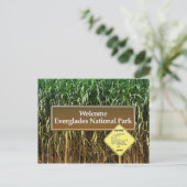 エバグレイズ国立公園の看板、ガトー交差点 ポストカード (スタンド正面)