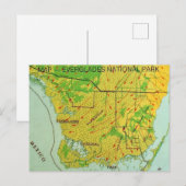 エバグレイズ国立公園地図ポストカード ポストカード (正面/裏面)