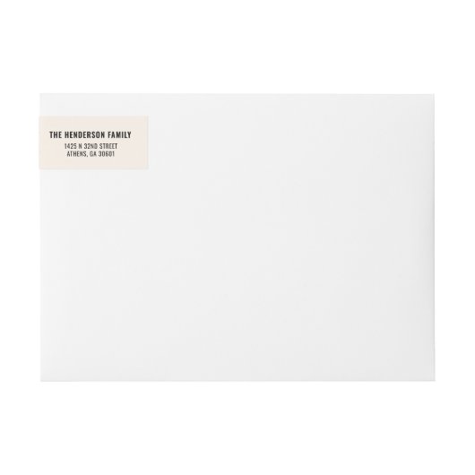 エバシンプルーグリーンスキニー差出人住所ラベル ラップアラウンドラベル (正面)