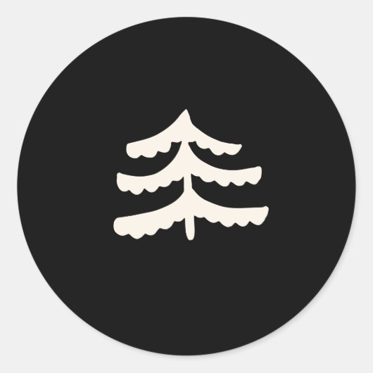 エバシンプルーグリーンブラックモダンステッカー ラウンドシール (正面)