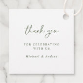 エバシンプルーグリーンブランチニュートラルクリスマスパーティー フェイバータグ (裏面)