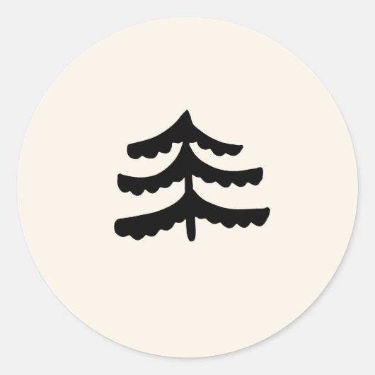 エバシンプルーグリーンモダンステッカー ラウンドシール (正面)