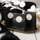 エバパーソナライズされたエレガントーグリーンクリスマスデザイン ラウンドシール