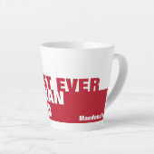 エバパーソナライズされた最高のテシャンパパ カフェラテマグ (右アングル)