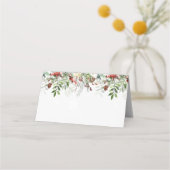 エバモダンーグリーン冬の結婚式 プレイスカード (正面)