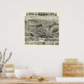 エバレット、PAパノラママップ – 1905 ポスター (キッチン)