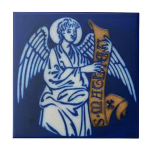 エバンジェリストセントマシューレプロゴシックスタイル4人中1人 タイル (正面)