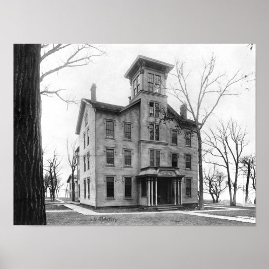 エバンストン旧大学1855年に建てられた ポスター (正面)