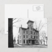 エバンストン旧大学1855年に建てられた ポストカード (正面/裏面)