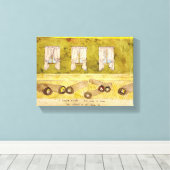 エバンス転がは床敷物に身を包む キャンバスプリント (インサイチュ (ウッドフロア))