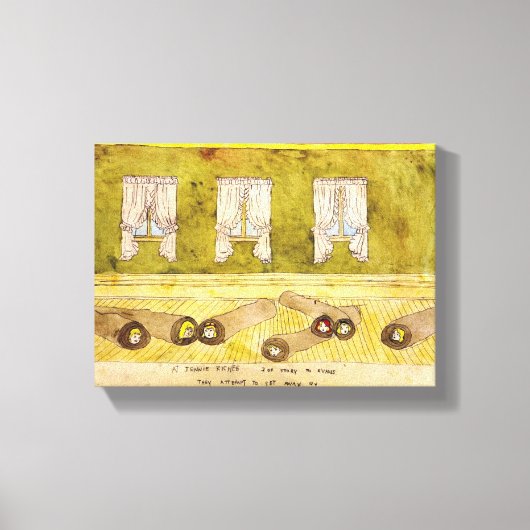 エバンス転がは床敷物に身を包む キャンバスプリント (正面)