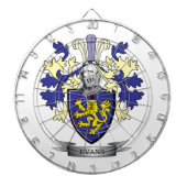 エバンズの家紋の紋章付き外衣 ダーツボード (正面)