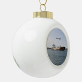 エバンズスピリットボールまたはスノーフレークオーナメント セラミックボールオーナメント (左)