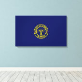 エバンズビル国旗（インディアナ） キャンバスプリント (インサイチュ (ウッドフロア))